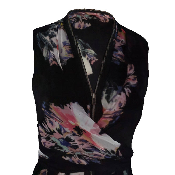 Jayda Floral-Print Zip-Front Dress